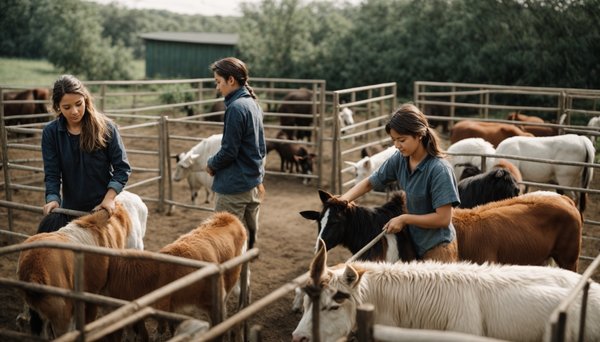 Faire du bénévolat dans une ferme animalière